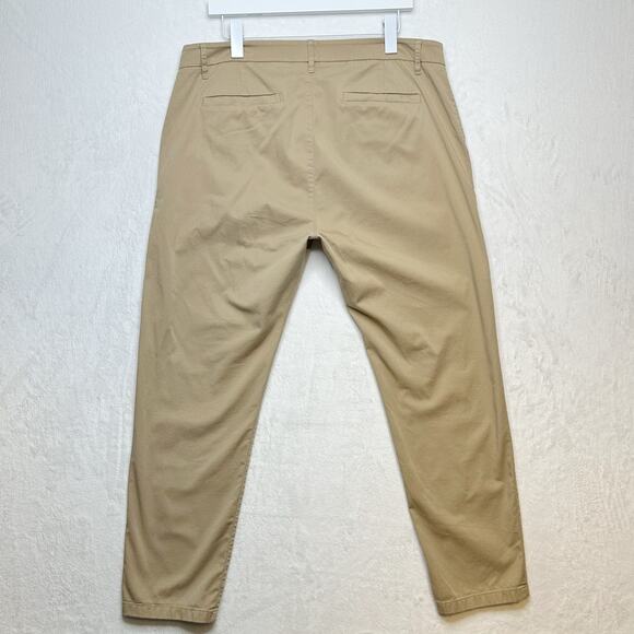 J Crew Slim Boyfriend Chino Pants Khaki Tan Classic Preppy Staple Capsule 32/14 - Picture 7 of 11